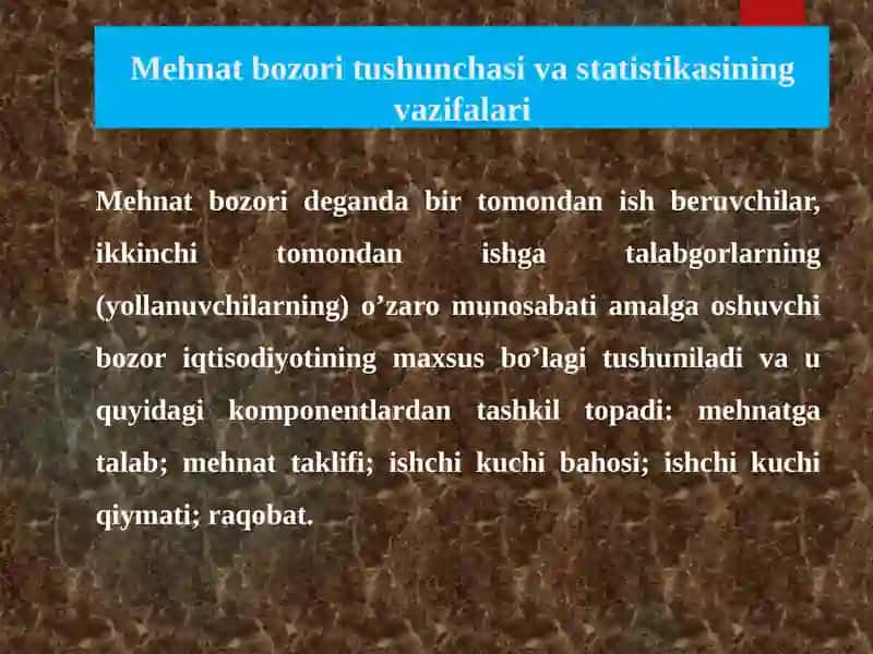 Mehnat Bozori Statistikasi 2
