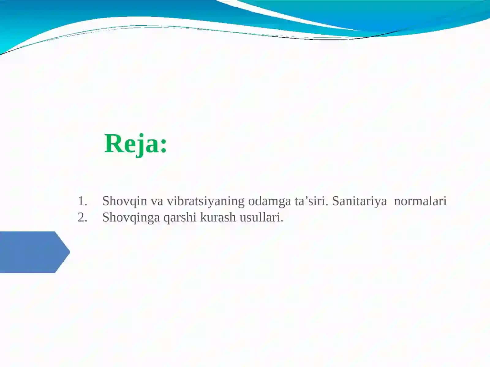 Shovqin va vibratsiya ning odamga ta'siri 2