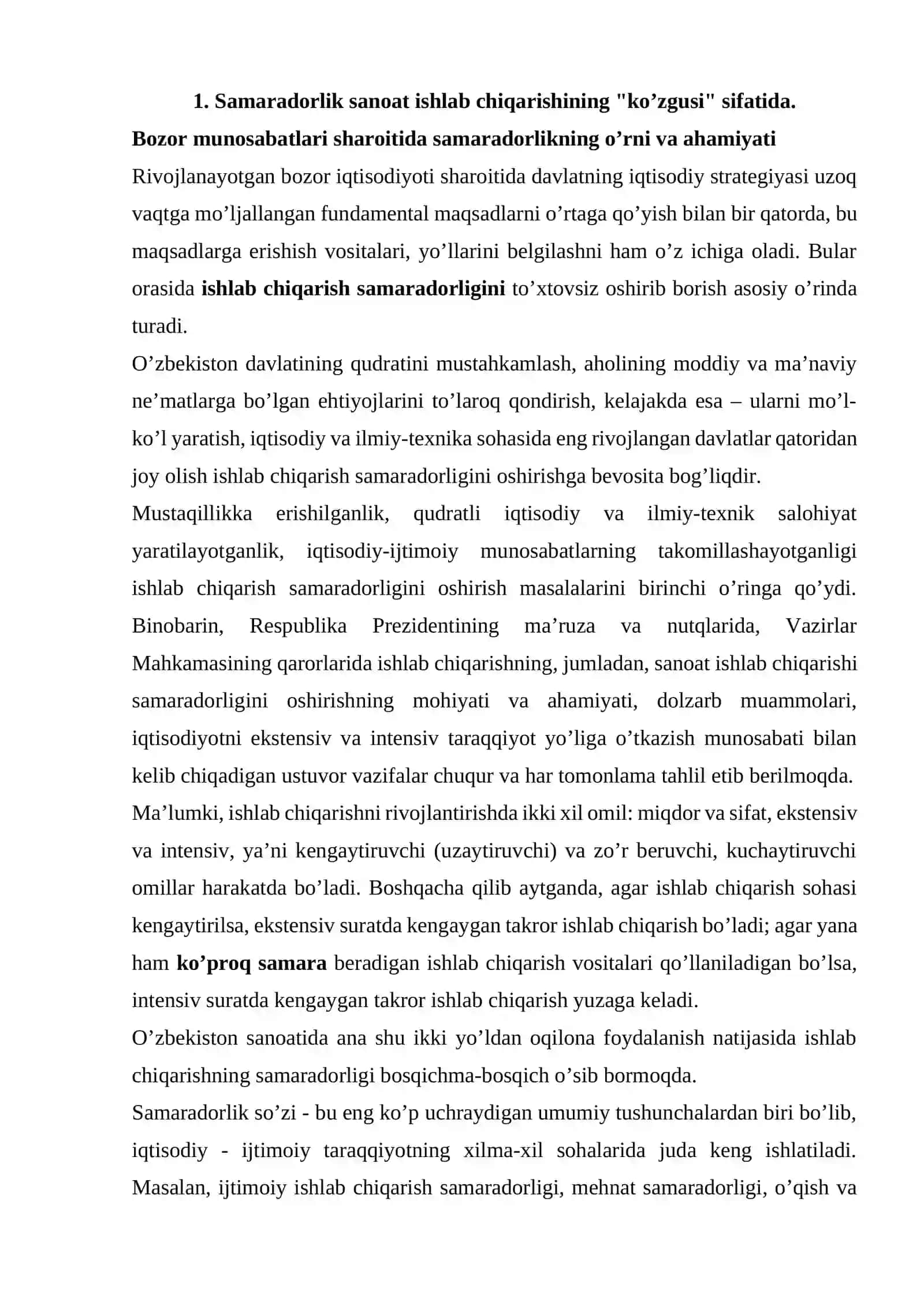 Ishlab chiqaruvchilar va bozor samaradorligi 2
