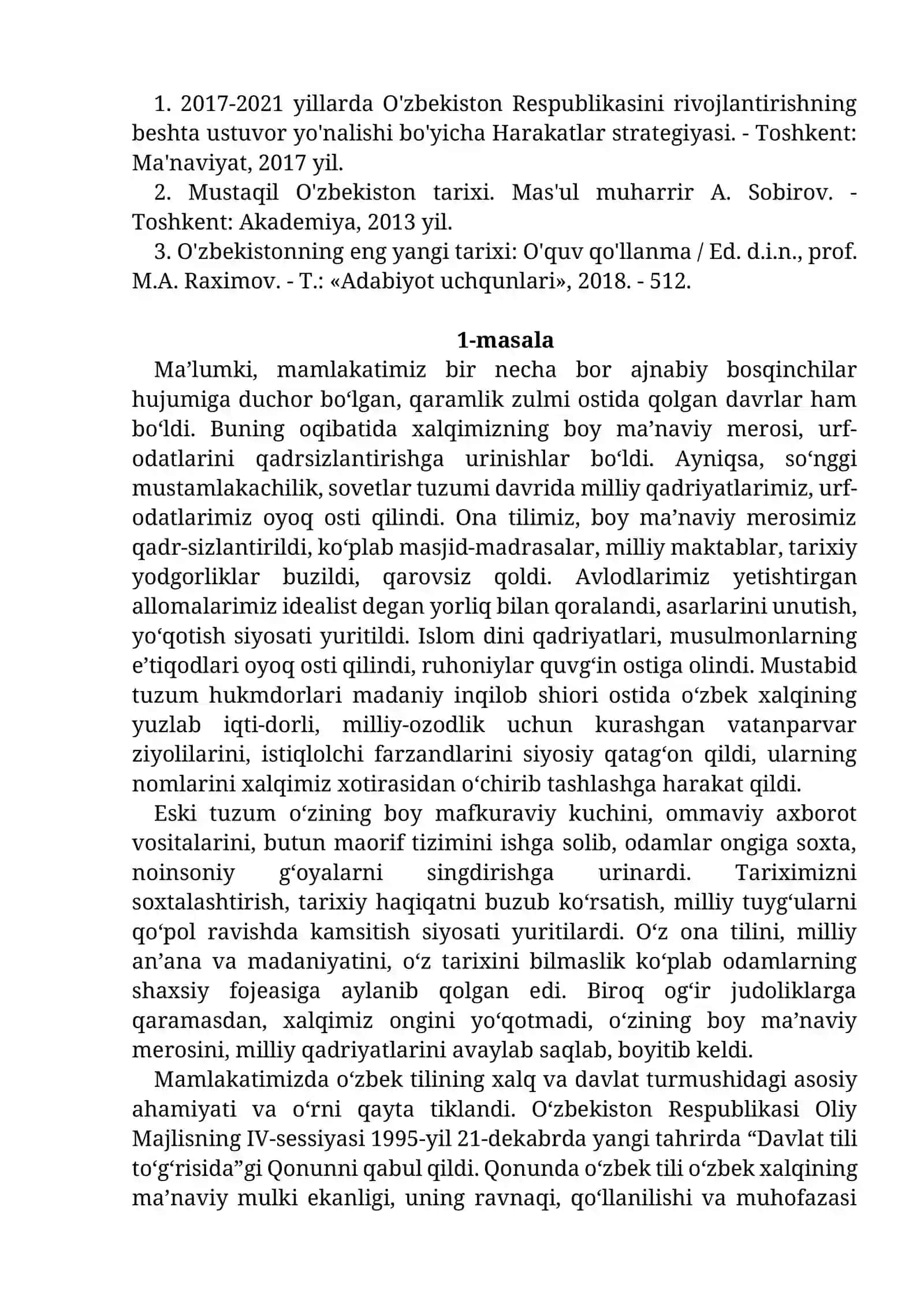 O'zbekistondagi ma'naviy va madaniy taraqqiyot 2