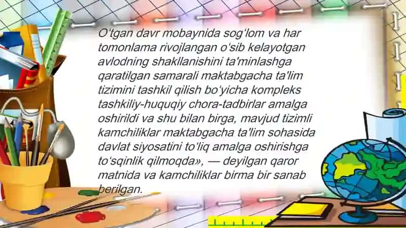 Maktabgacha ta'lim sohasi 2