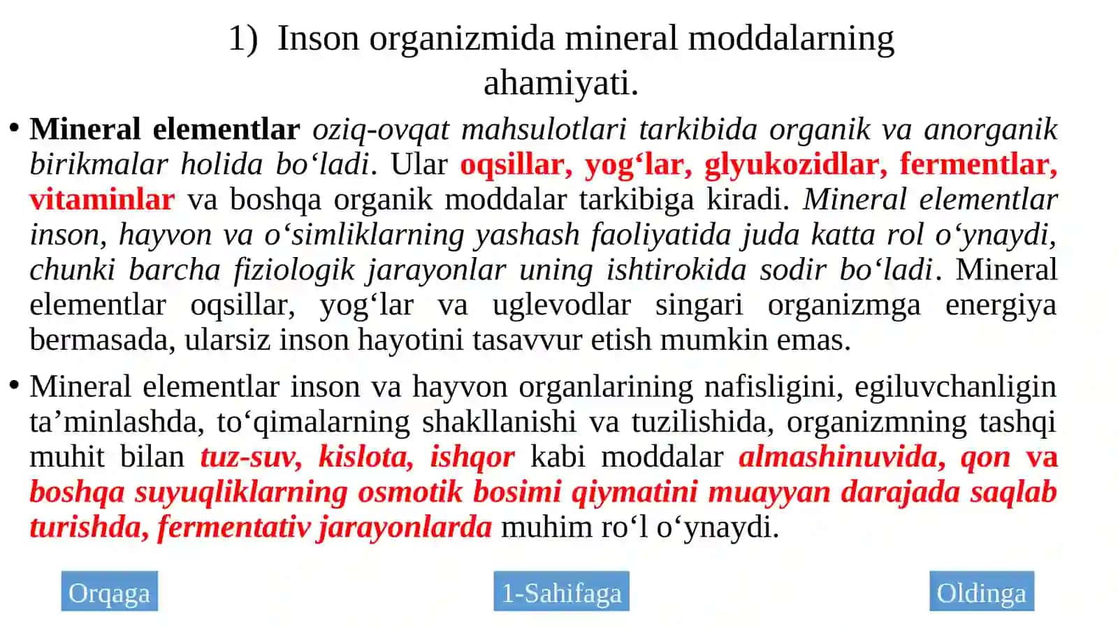Oziq-ovqat tarkibidagi minerallar va ularning xususiyati 2