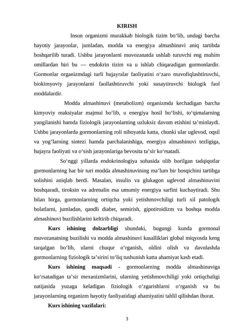 Garmonlarning modda almashinuviga ta'siri 2