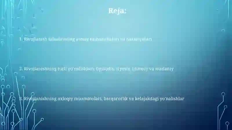 Rivojlanish Falsafasi 2