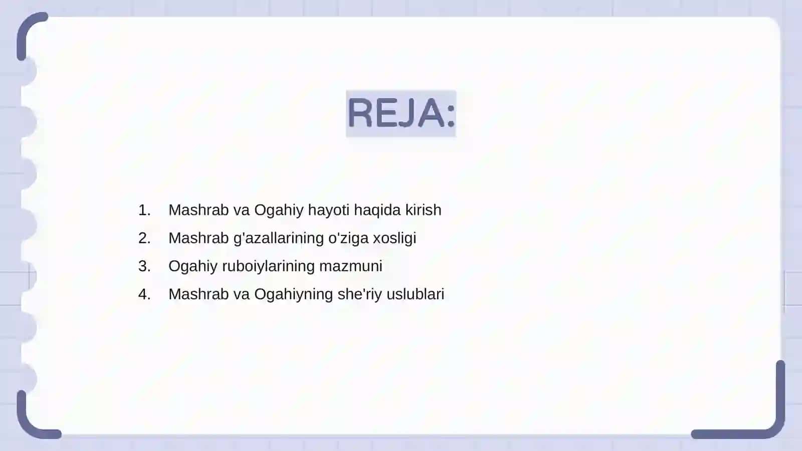 Mashrab va Ogahiy g'azallari va ruboiylarini o'qish 2