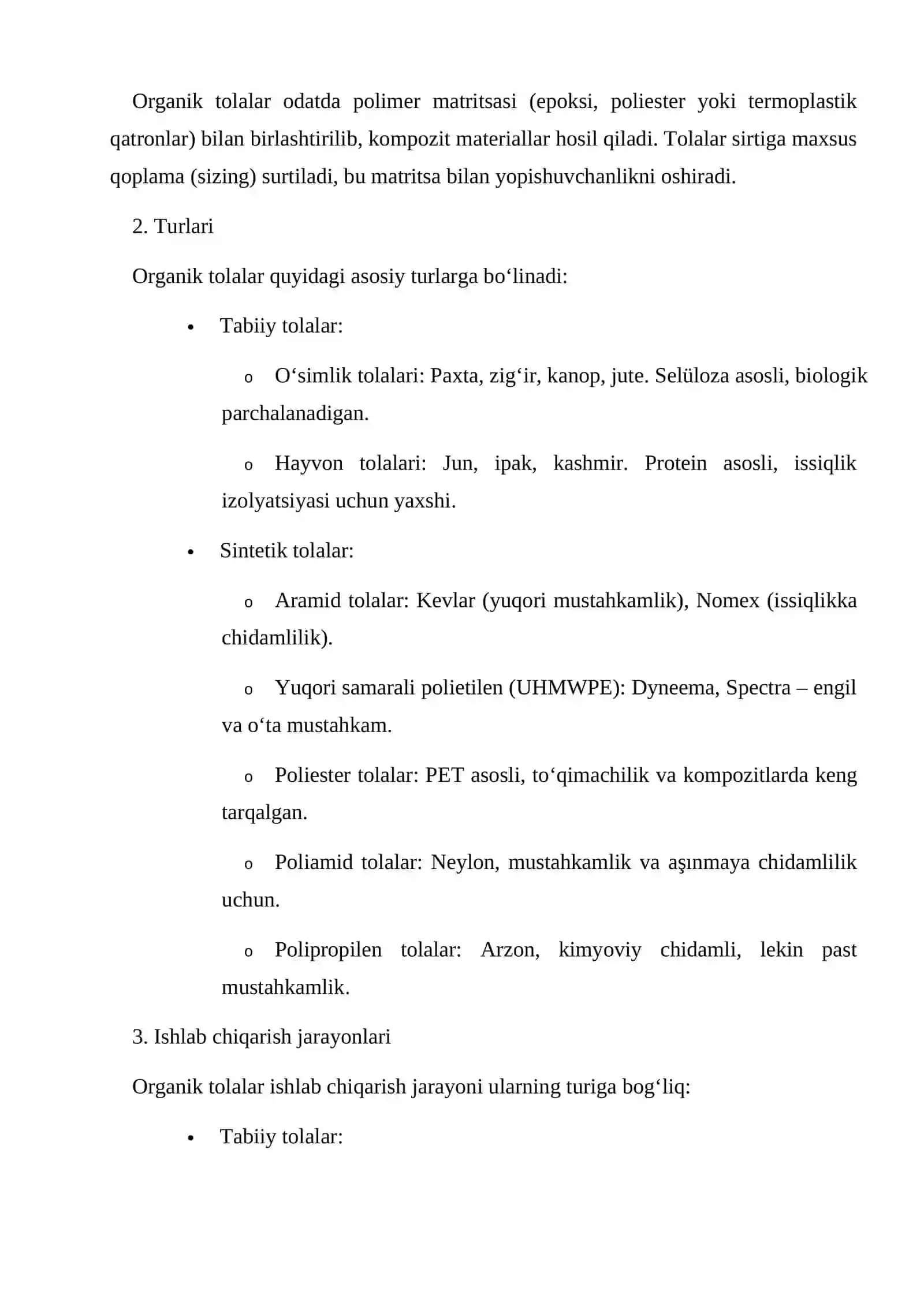 Organik tolalar 2