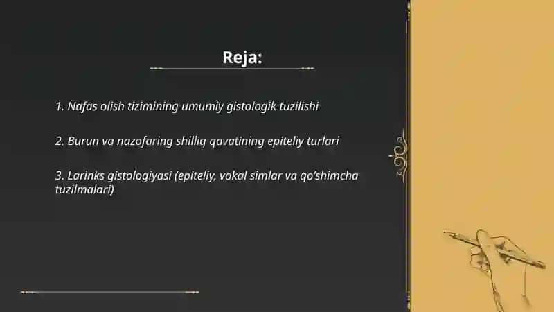 Nafas olish gistologiyasi 2