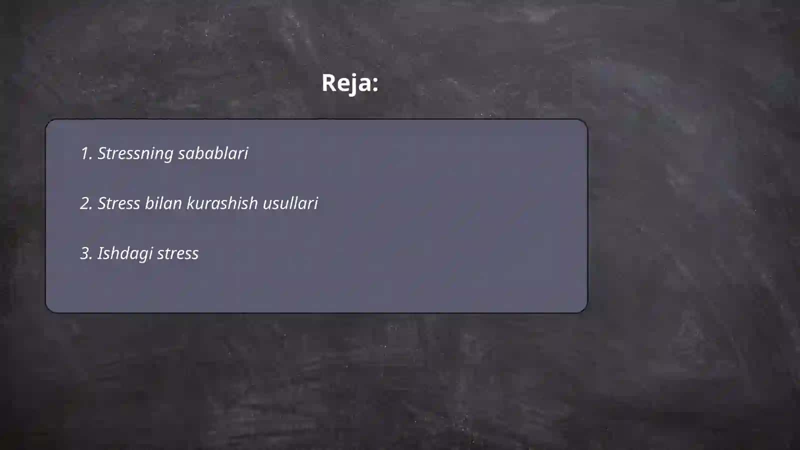 Stressning sabablari 2