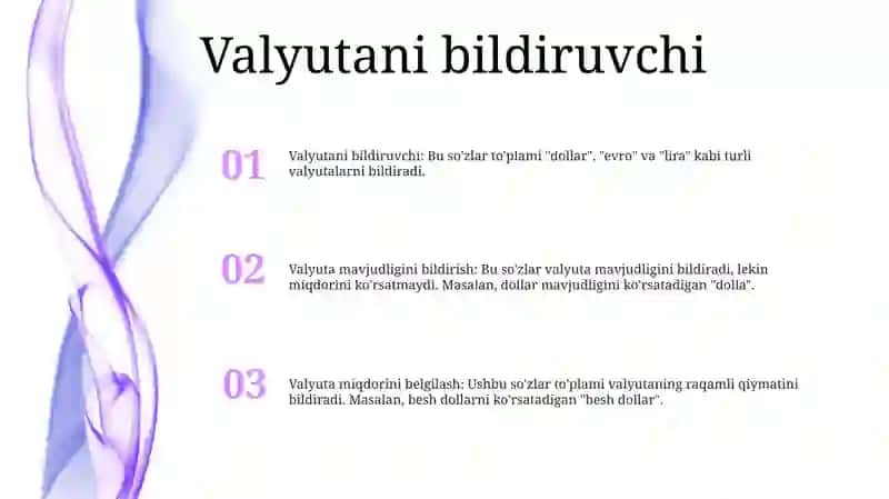Belgi Bildiruvchi Sõz Turkumlari 2