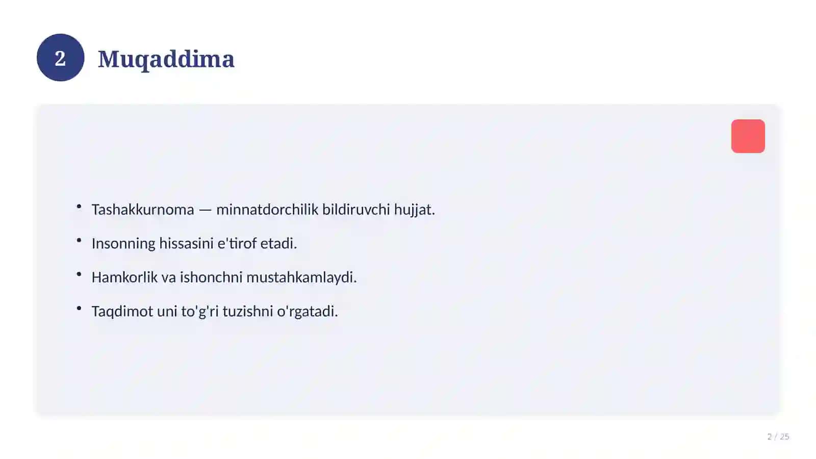 Tashakkurnoma 2