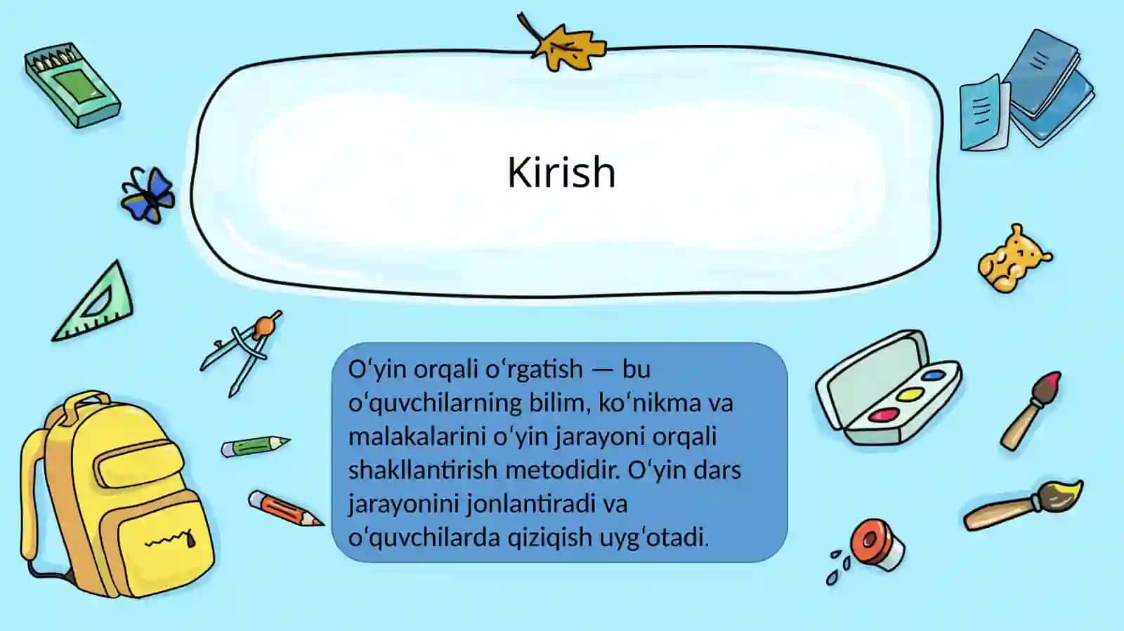 O‘yinorqalio‘rgatish usullari 2