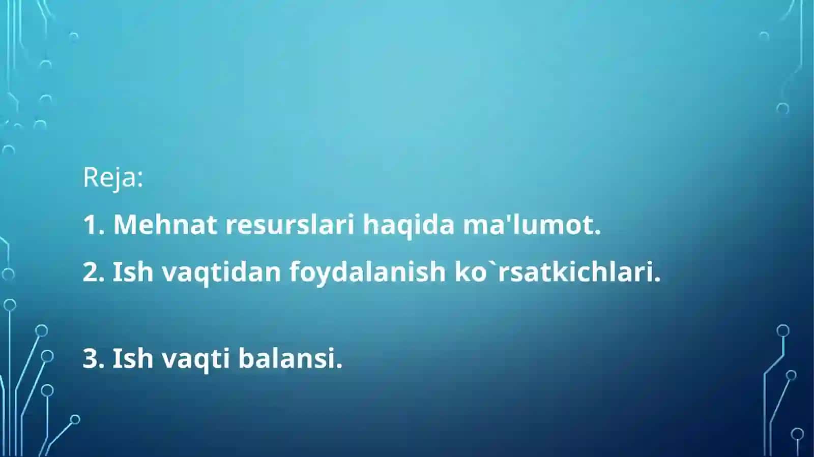 Mehnat resurslari balansi 2