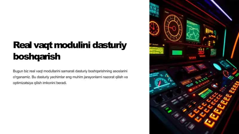 Real vaqt modulini dasturiy boshqarish 2
