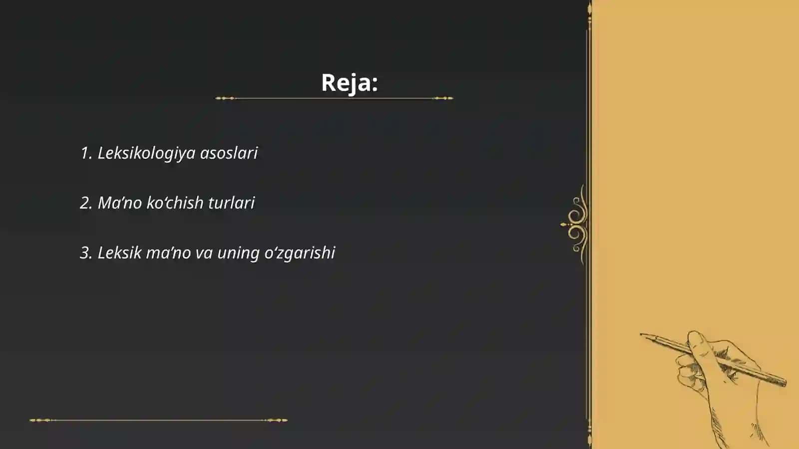 Leksikalogiya ma’no ko’chish omillari 2