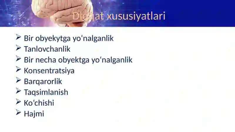 Diqqat konsentratsiyasini eksperimental o‘rganish 2