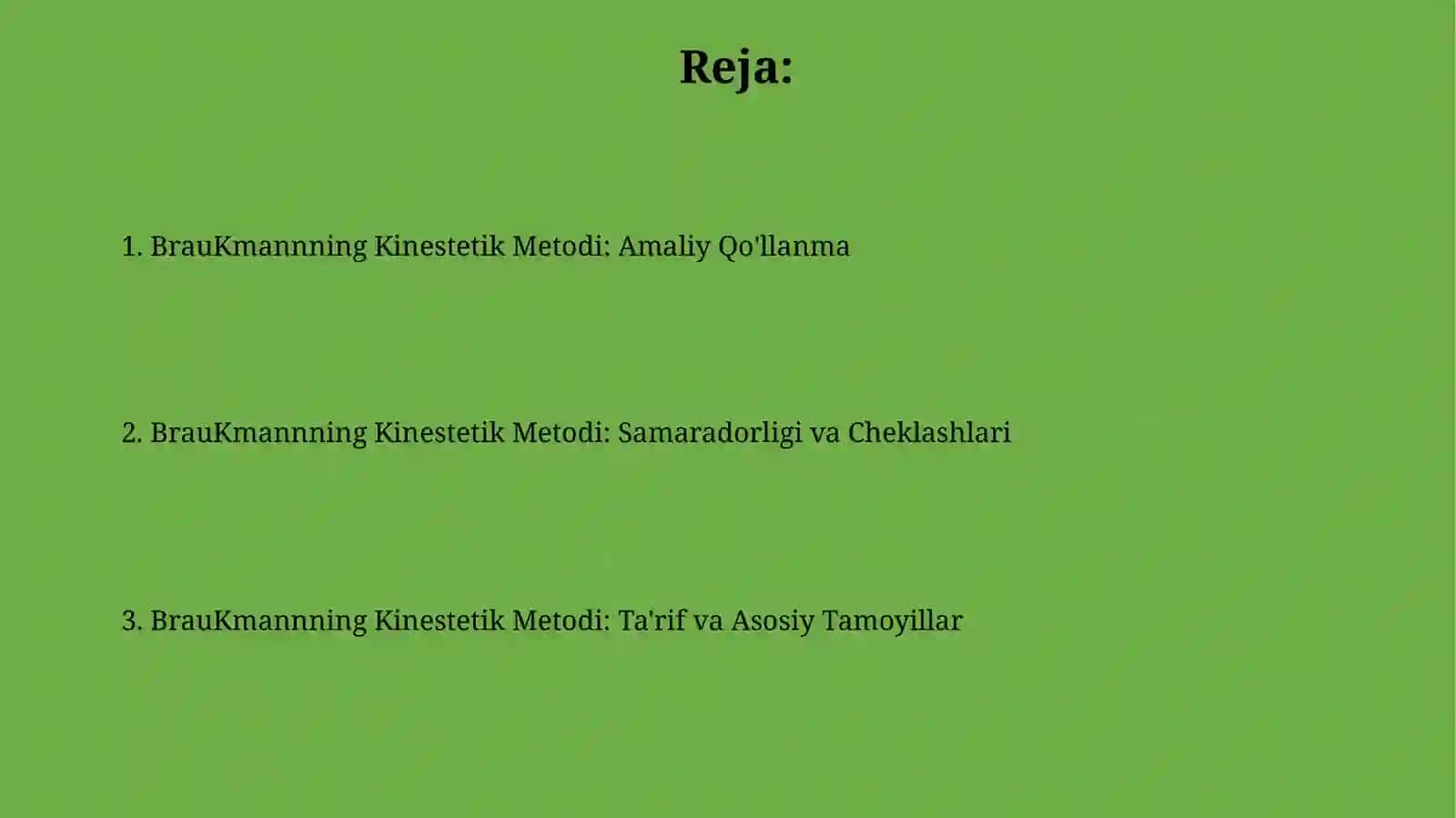 Braukmanning kinestetik metodi 2