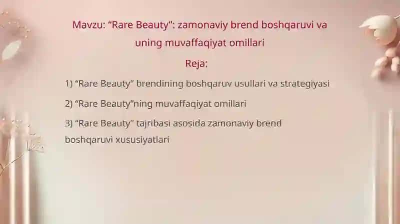 "Rare Beauty" 2