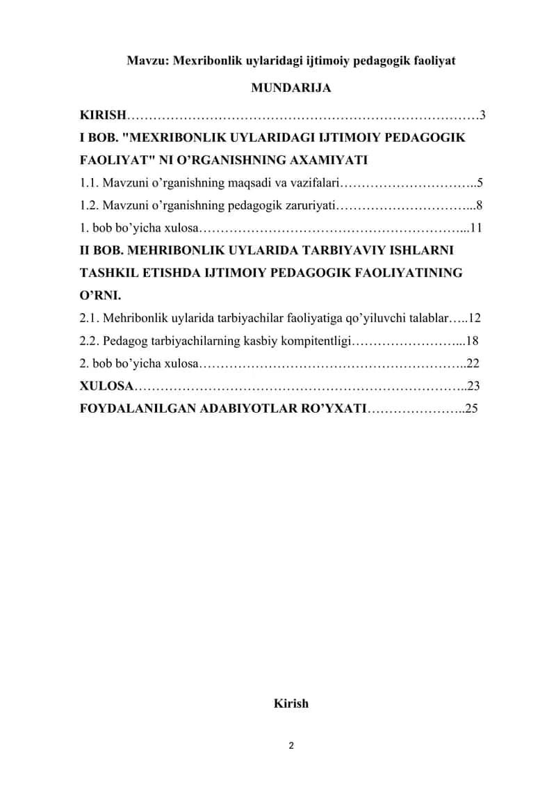 Mexribonlik uylaridagi ijtimoiy pedagogik faoliyat 2