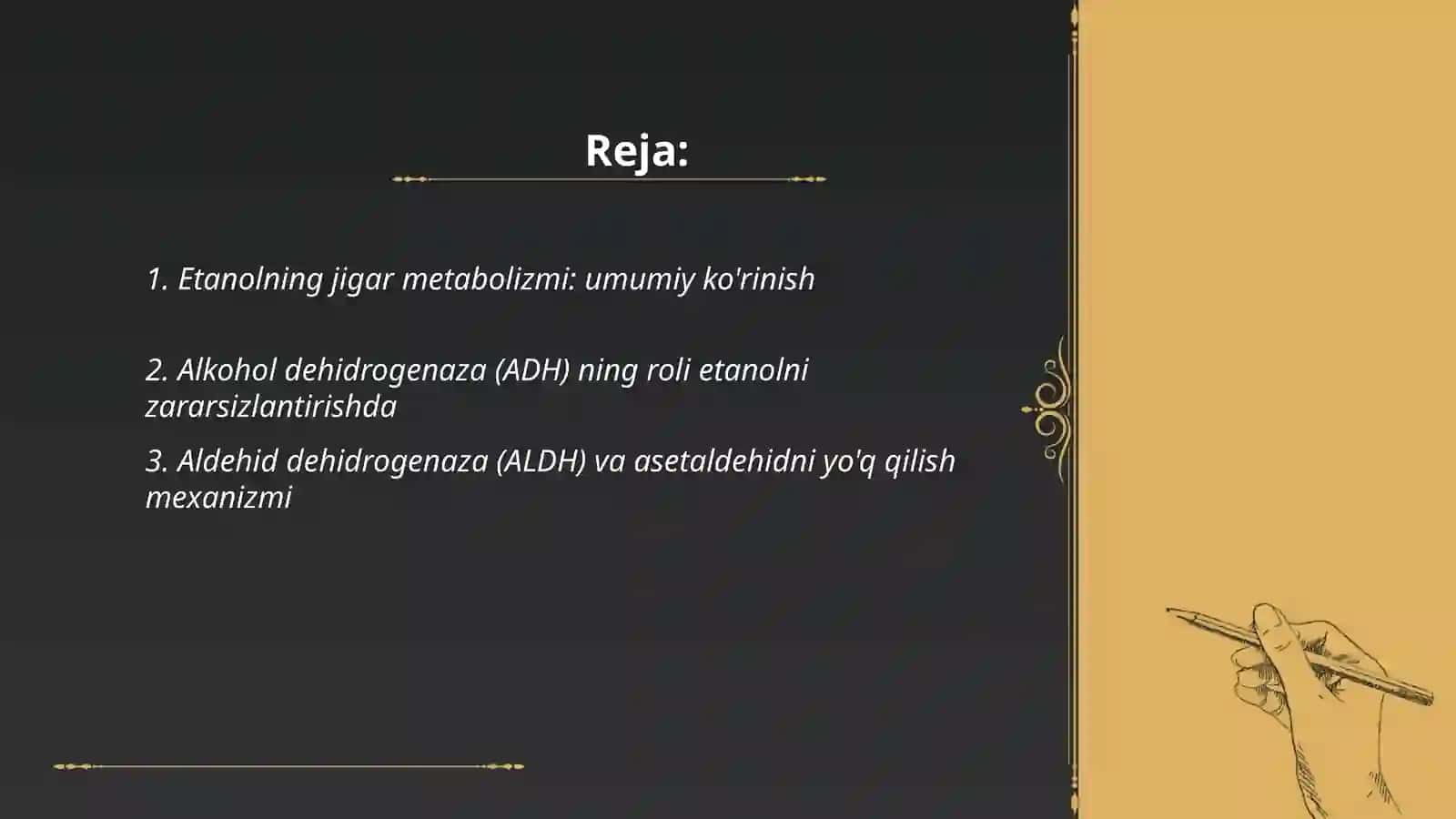 Etanolni jigarga zararsizlantirish 2