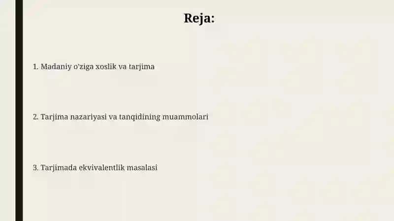 Tarjima nazariyasi va tanqidi muammolari 2