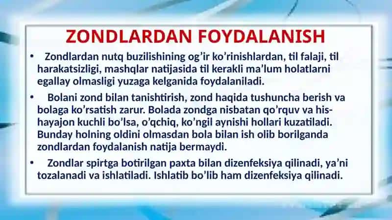 ZONDLAR yordamida tovush qo’yish 2