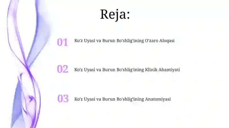 Ko'z Uyasi va Burun Bo'shlig'ining Klinik Ahamiyati 2