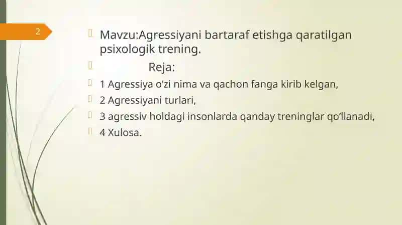 Pisoxologik trening asoslari 2