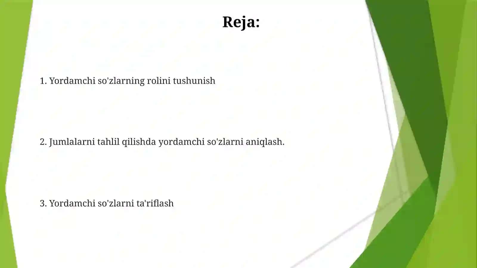 Yordamchi so'zlarni tushunish 2