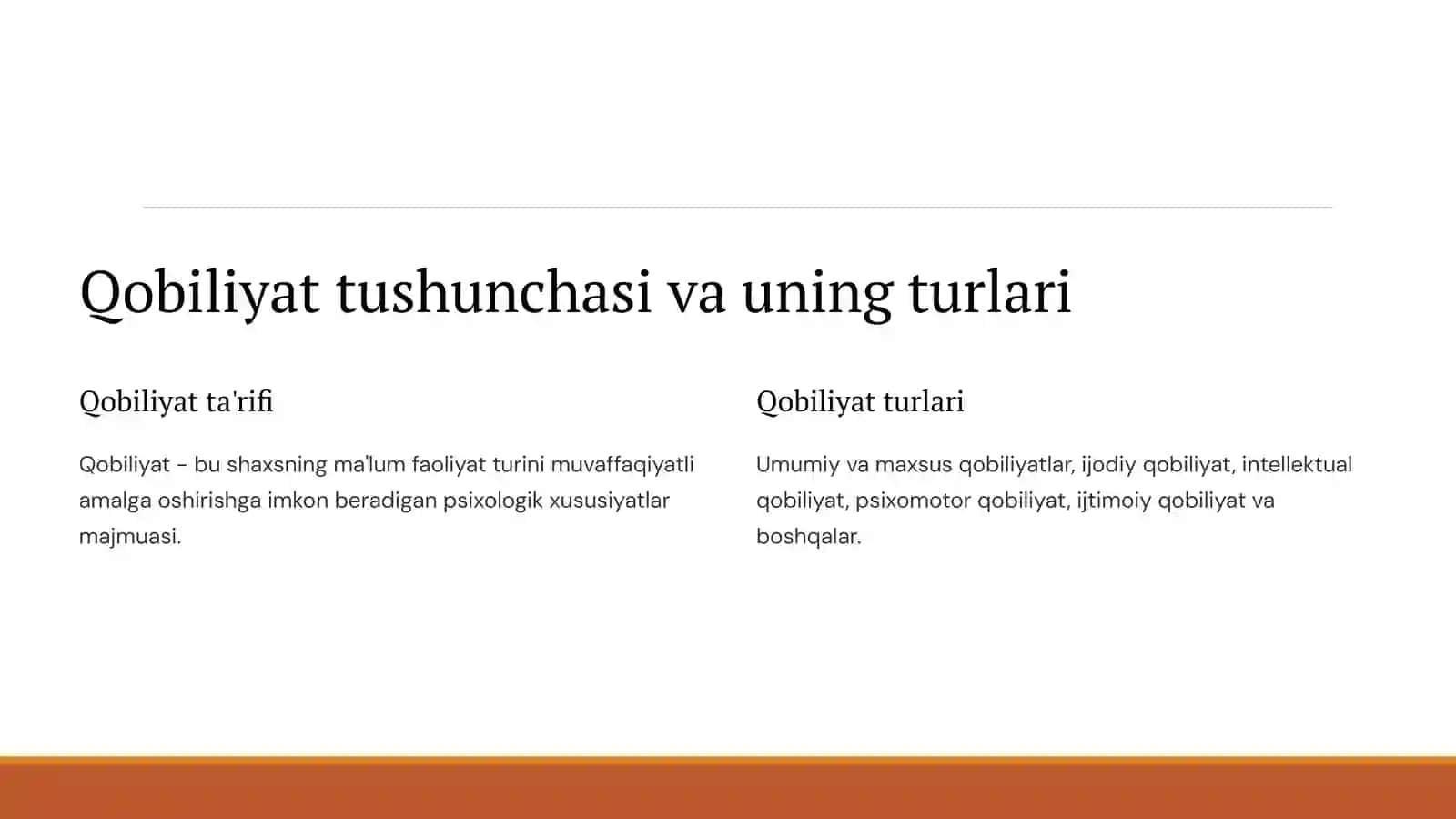 Qobiliyat va Pedagogik Qobiliyat 2