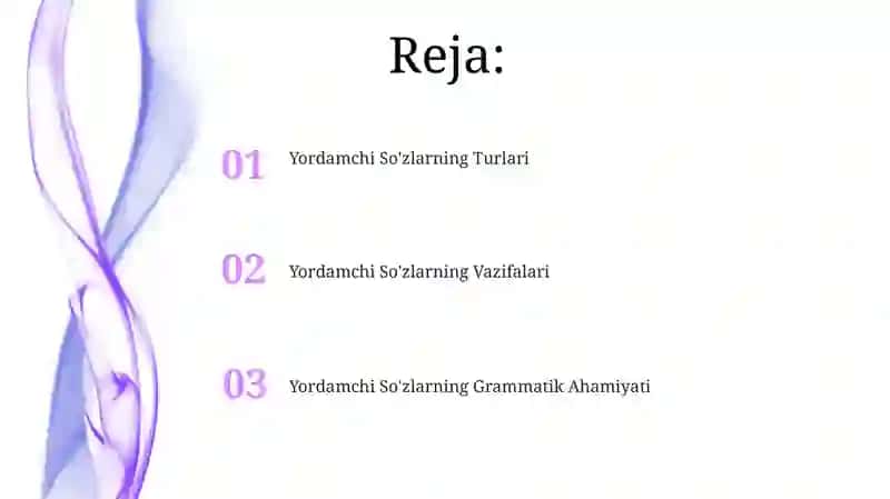 Yordamchi so'z turkumlari 2
