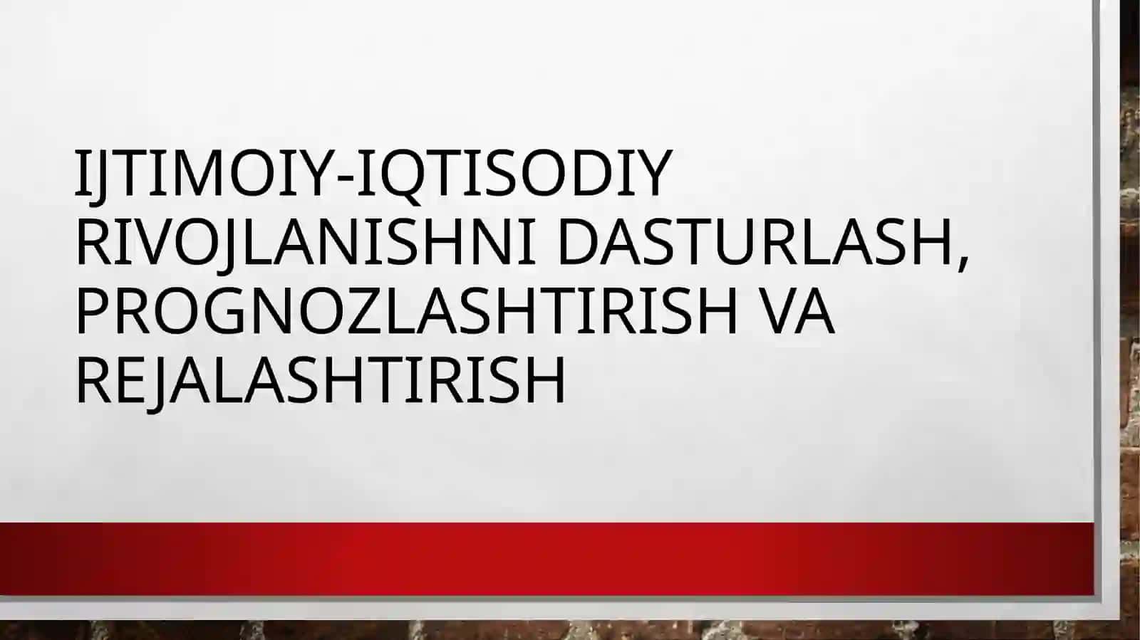 Iqtisodiy siyosat 2