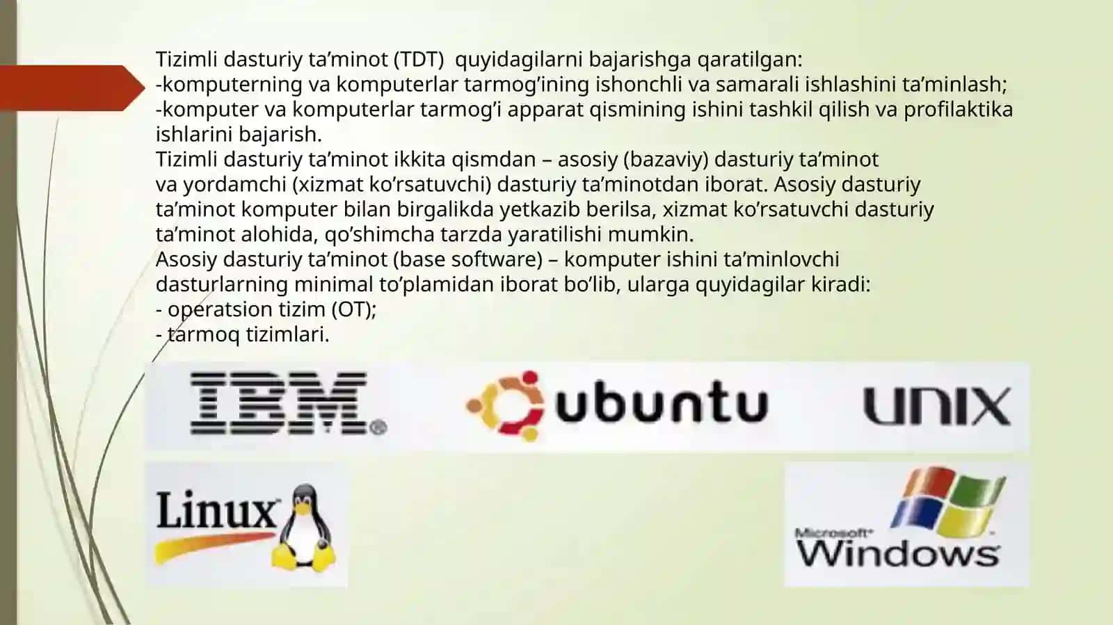 Tizimlidasturiy ta’minot 2
