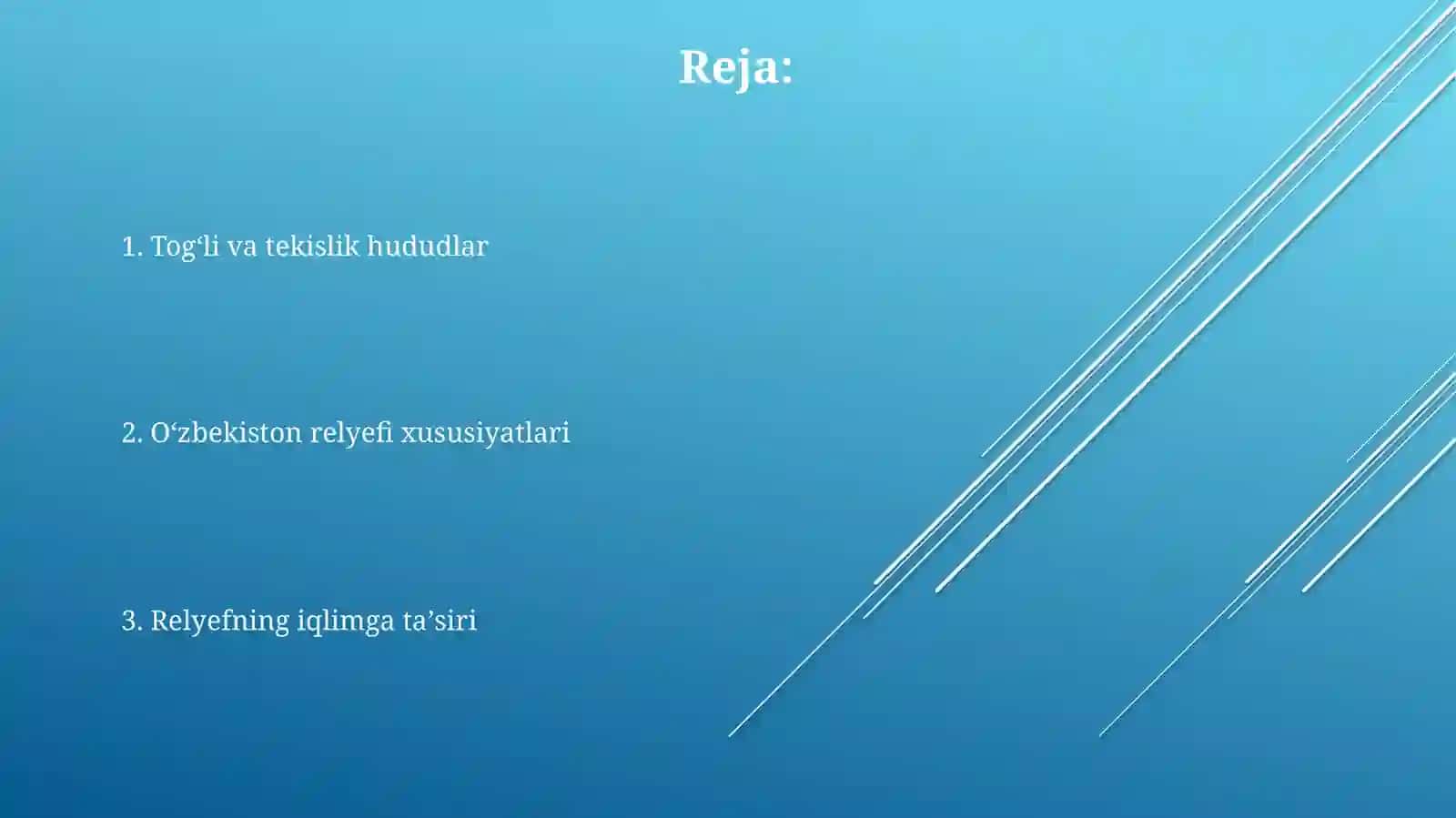 O'zbekiston Relyefi 2