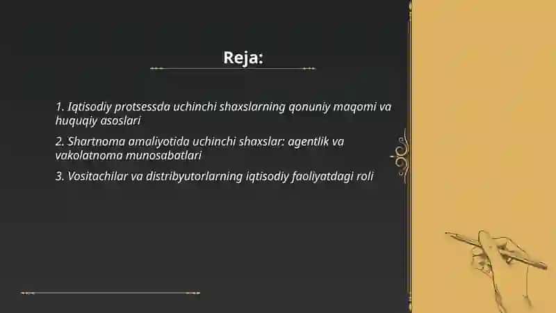 Iqtisodiy protsessda uchinchi shaxslarning ishtiroki 2