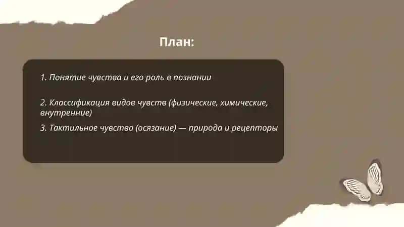 Виды чувство и её законы 2
