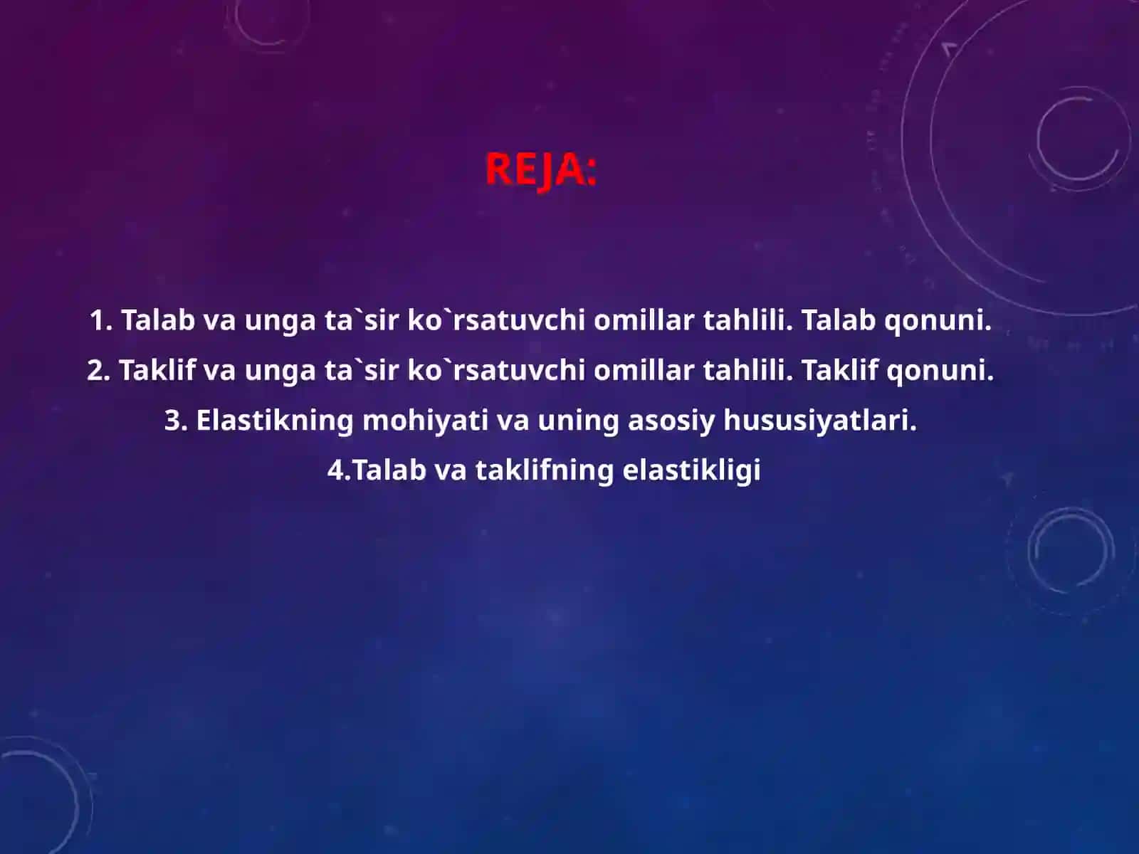 Talab va taklif tahlili 2