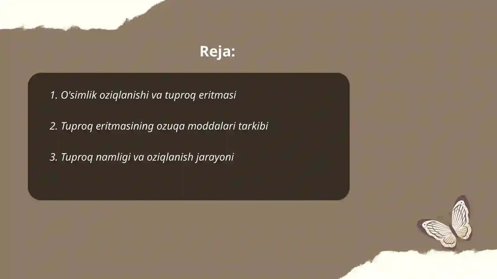O'simlik oziqlanishi va tuproq eritmasi 2