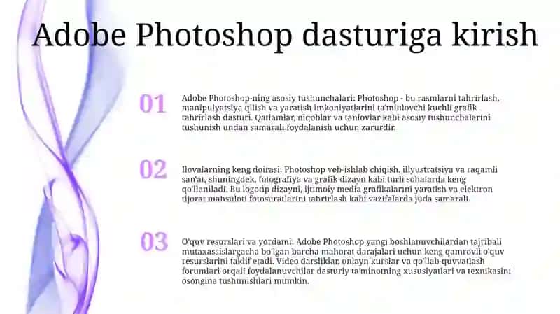 Adobe Photoshop Darturi VaUningImkoniyatlari 2