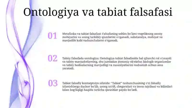 Ontologiya Va Tabiat Falsafasi 2
