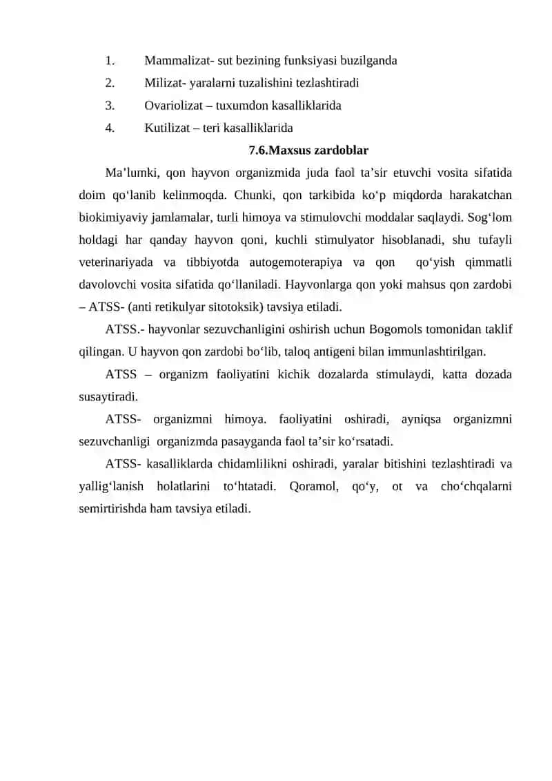 To‘qima preparatlari 2
