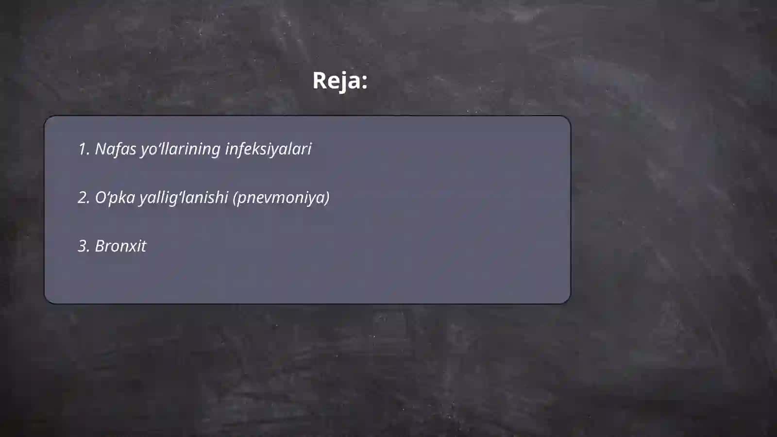 Nafas tizimi kasalliklar 2