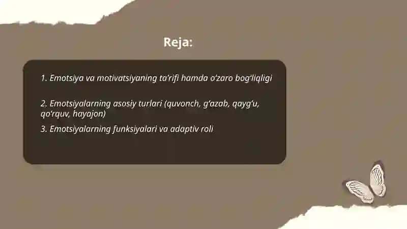 Emotsiya va motivatsiya 2