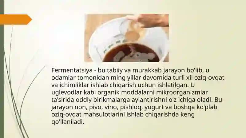 Fermentatsiya jarayonini mohiyati 2