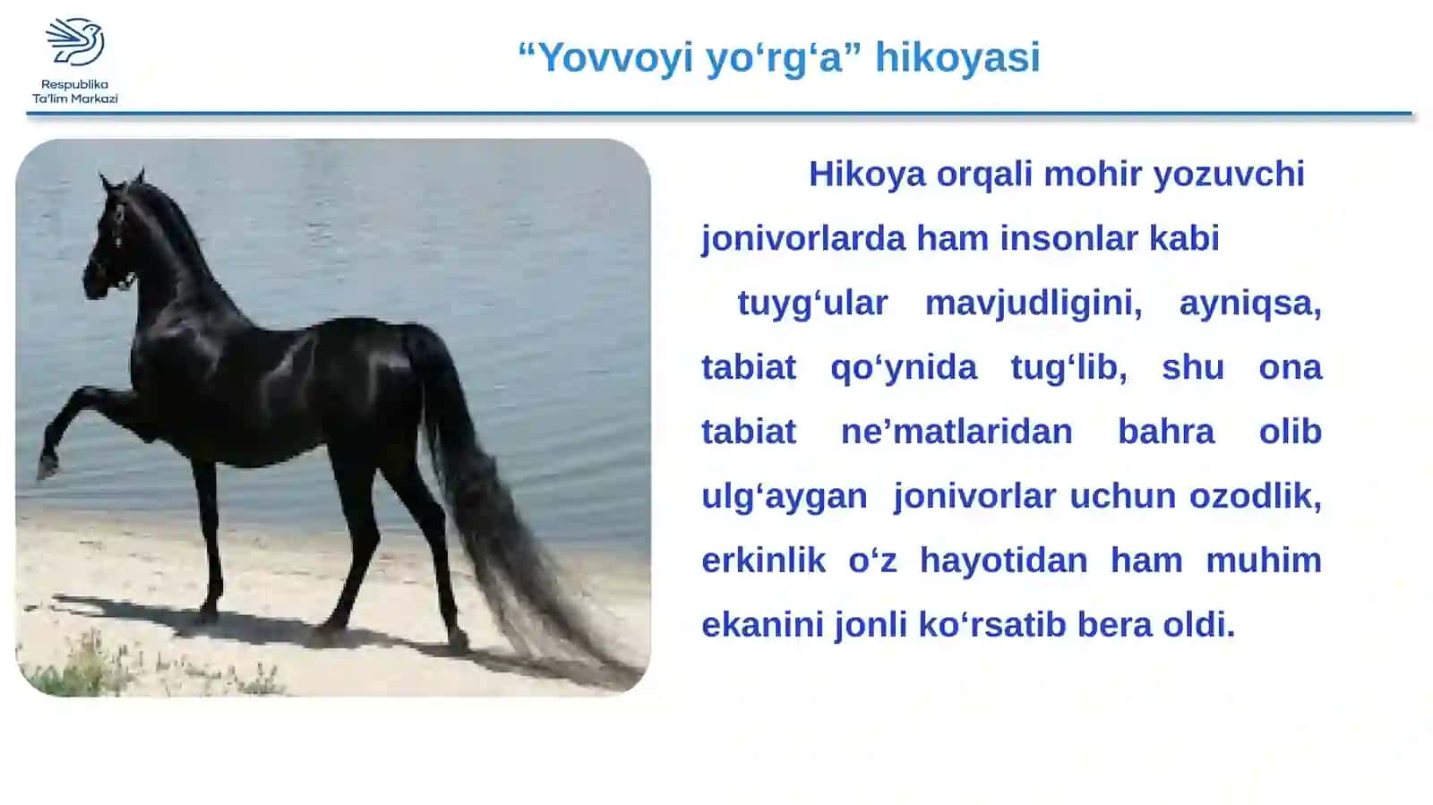Ernest Seton Tompsonning “Yovvoyi yo‘rg‘a” hikoyasi matni ustida ishlash 2
