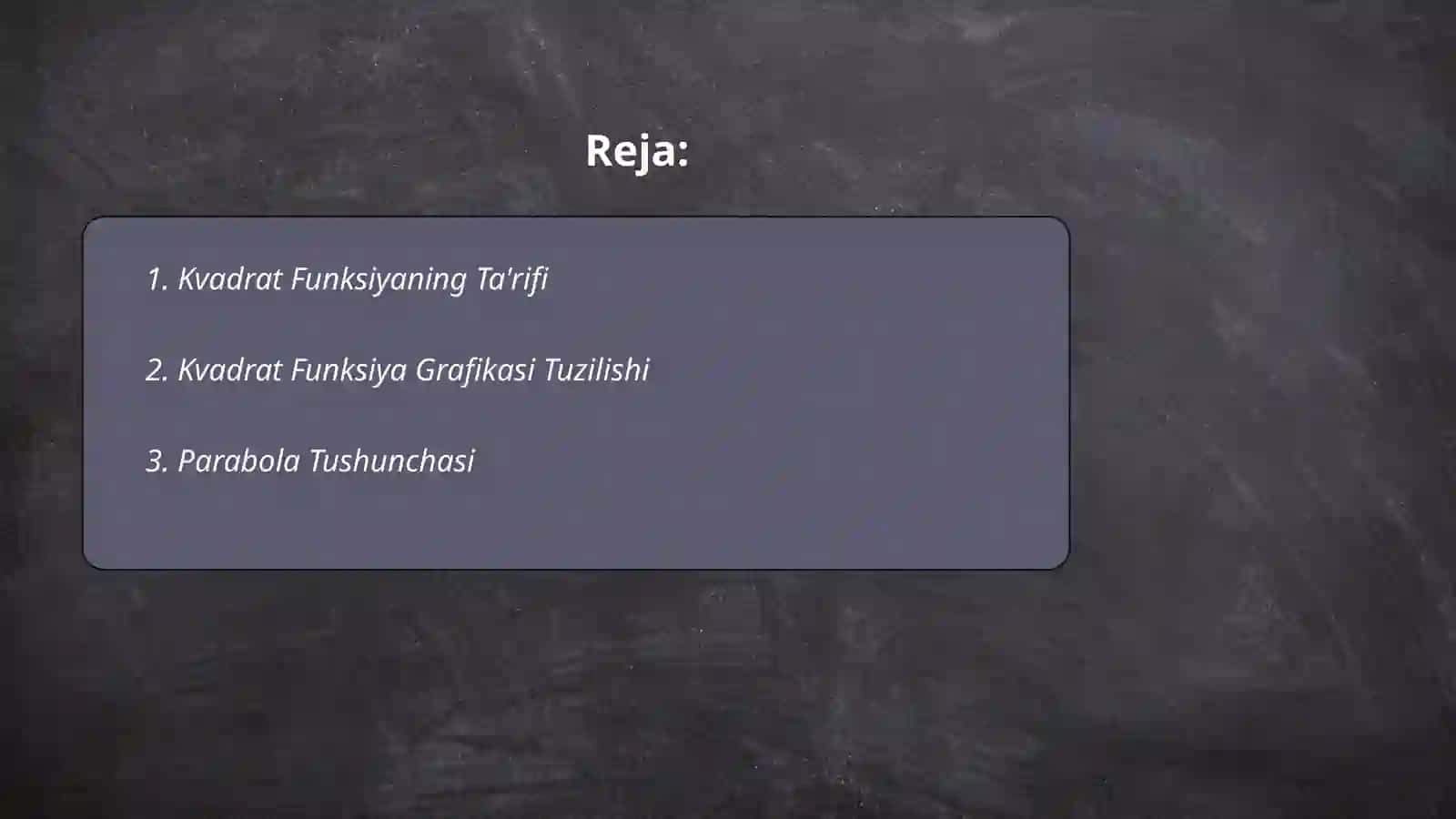 Kvadrat Funksiya grafigi 2