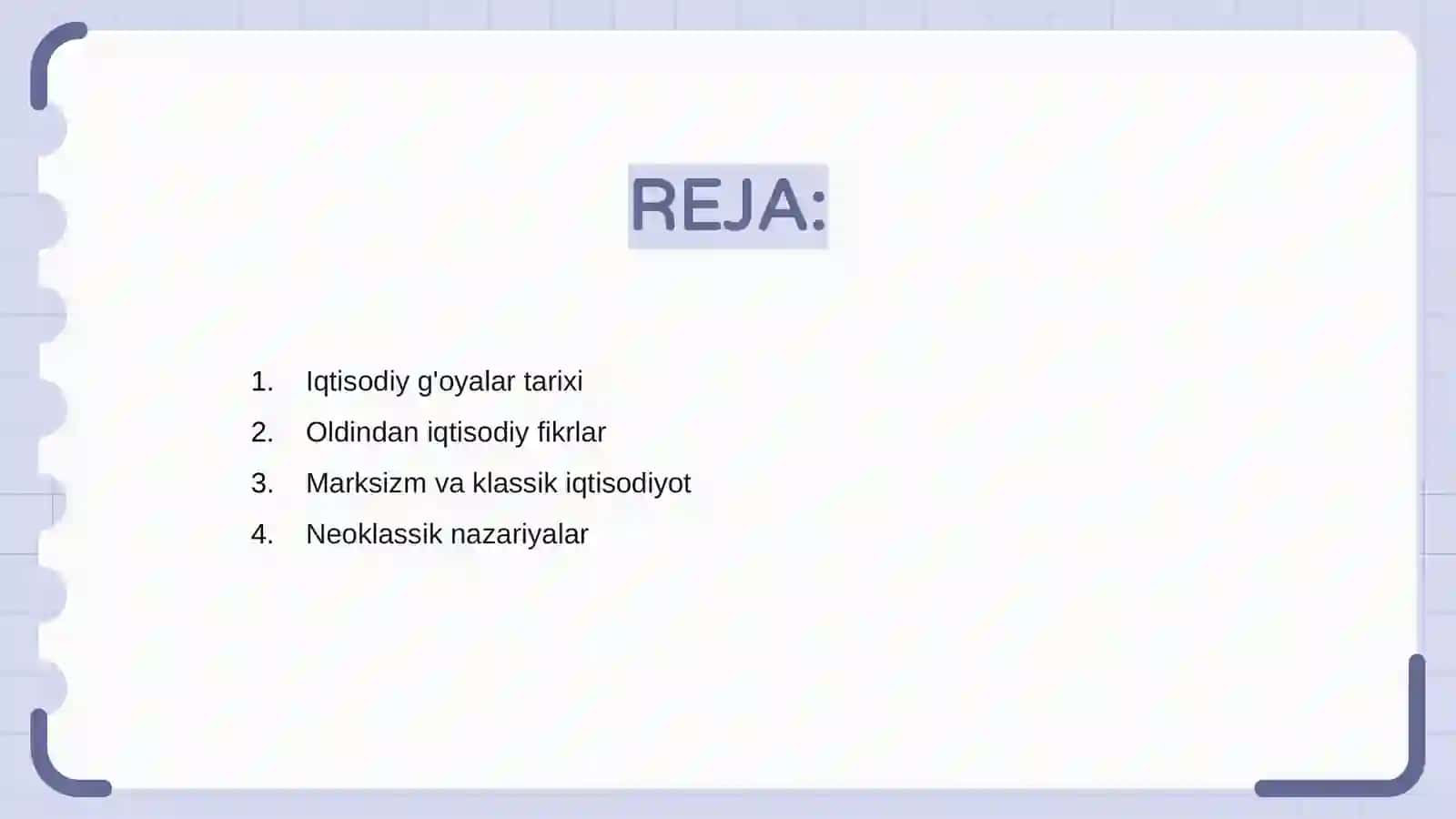 Iqtisodiy g'oyalarning shakllanishi 2