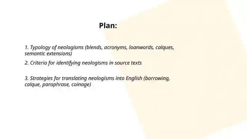 Translation of Neologisms 2