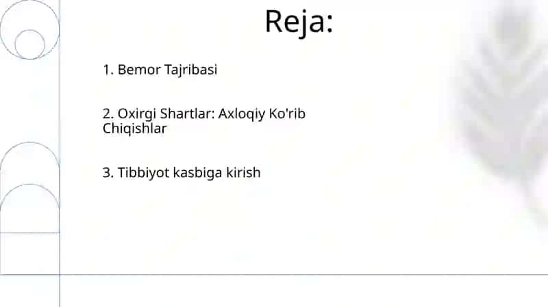 Tibbiyot kasbiga kirish. Terminal xolatlar 2