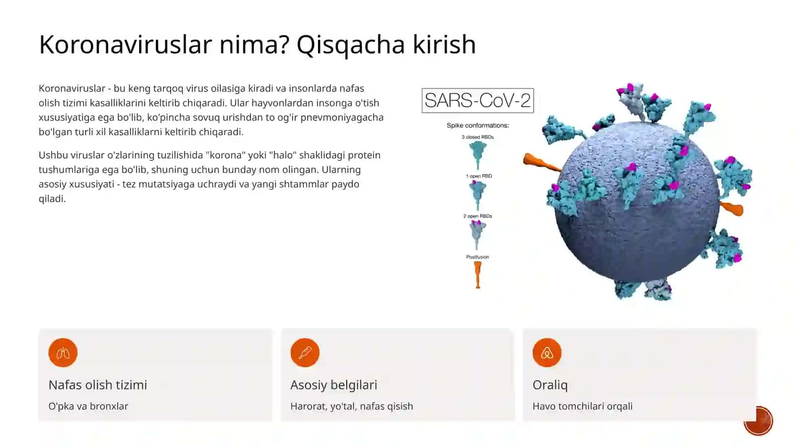 Koronaviruslar va ularning hozirgi kundagi muammolari 2