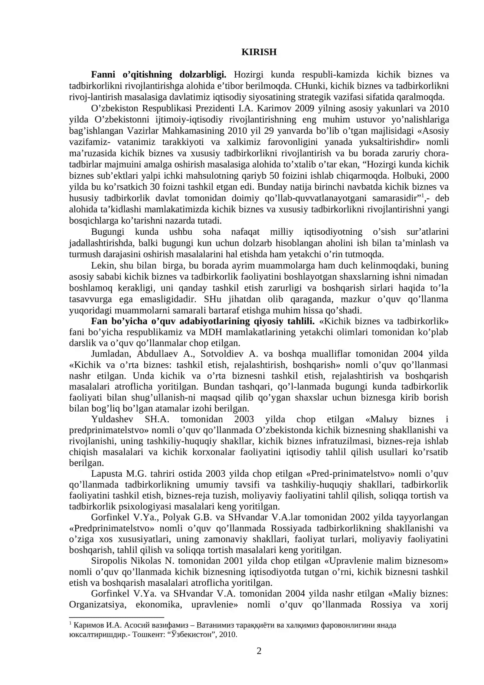 TAYANCH KONSPEKT 2